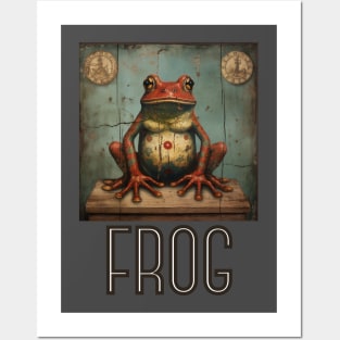 A vintage frog Posters and Art